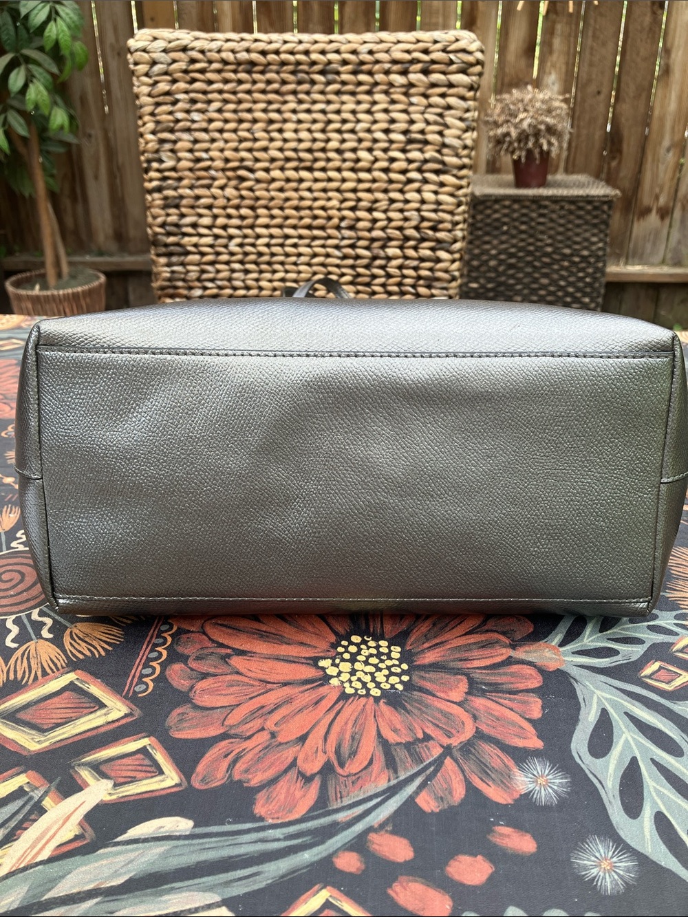 Coach Metallic Pewter Silver City Zip Top Tote F16224 - Picture 8 of 12